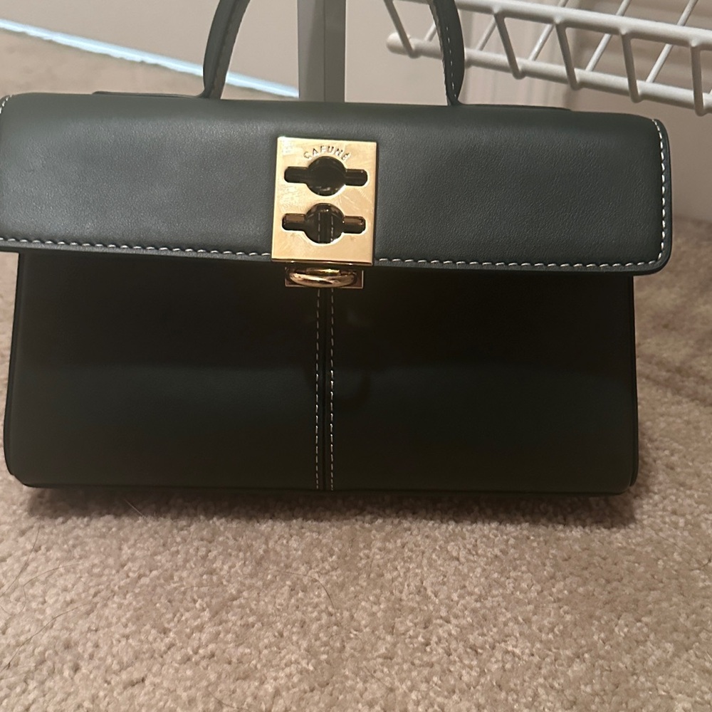 Cafuné green leather Mini Bag with Gold Hardware - Picture 3 of 11